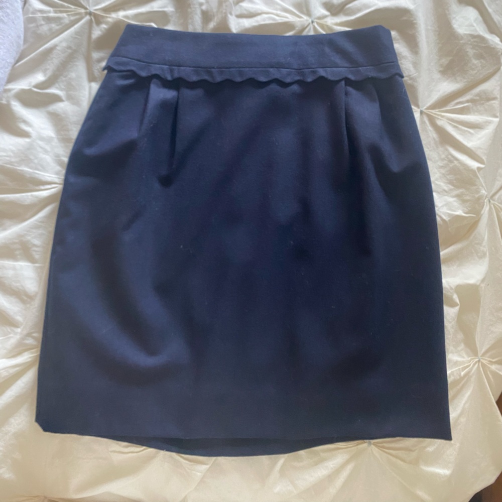 J Crew scallop detail pencil skirt